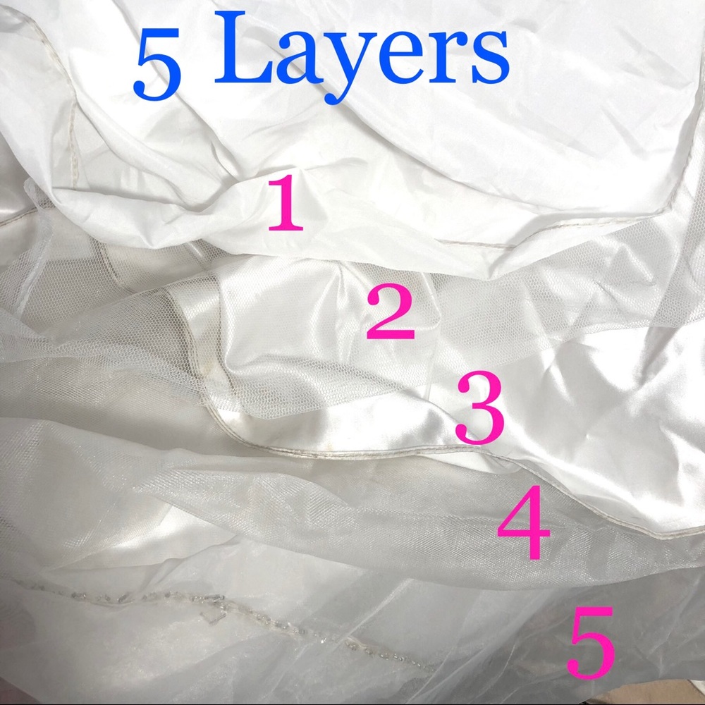 Plus Size Spaghetti Strap Sequence Ball Gown Wedd… - image 7